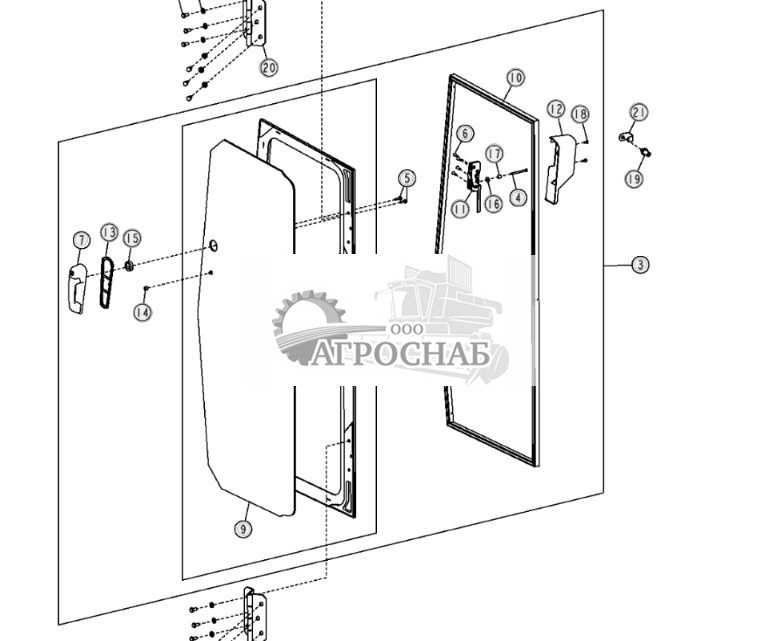 Двери кабины и защелки (левые) (147617 - ) - ST26389 233.jpg